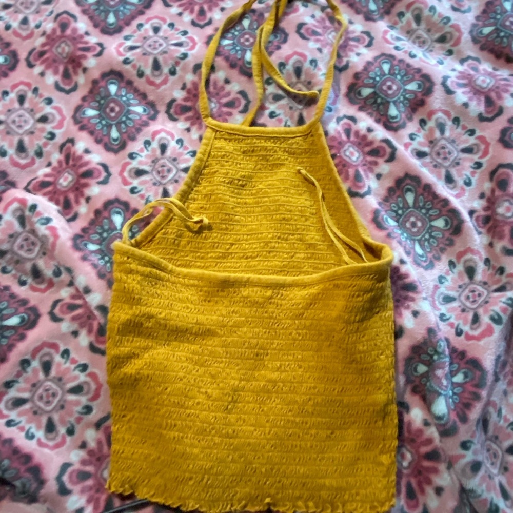 SO Mustard Yellow Textured Tank Top
